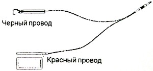 Схема подключения электродов при электрофорезе с использованием отрицательного продукта